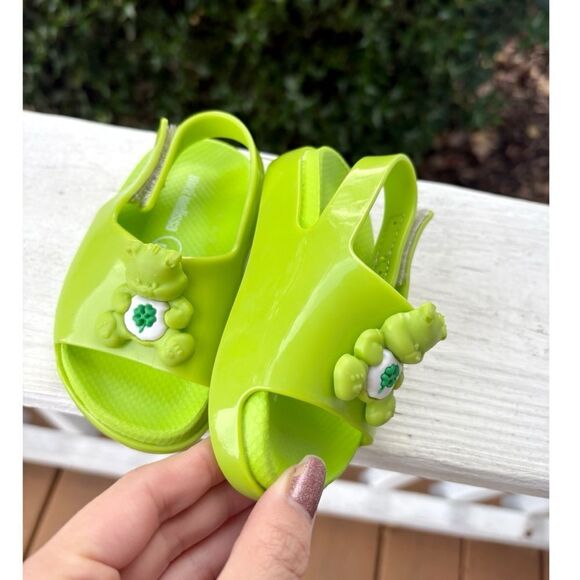 Mini Melissa Care Bear Green Baby Sandals EUC Size‎ US 5 - Picture 4 of 7
